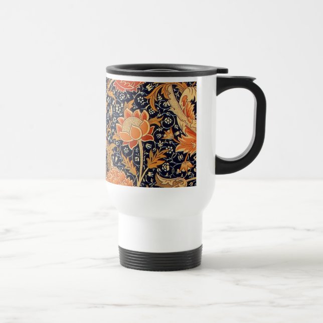 Caneca Térmica Padrão Floral Vintage William Morris Cray (Direita)