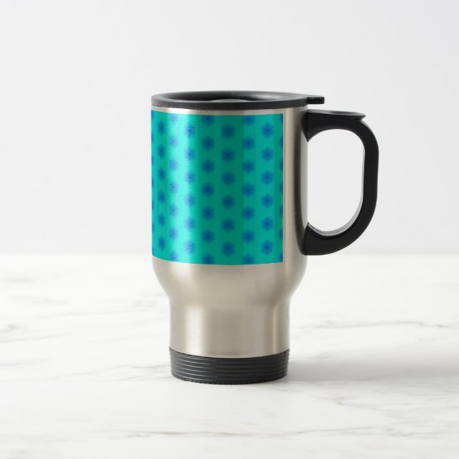 Caneca Térmica Padrão Icy Aqua e Blue Snowflake (Direita)
