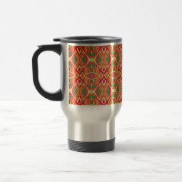 Caneca Térmica Padrão laranja e verde