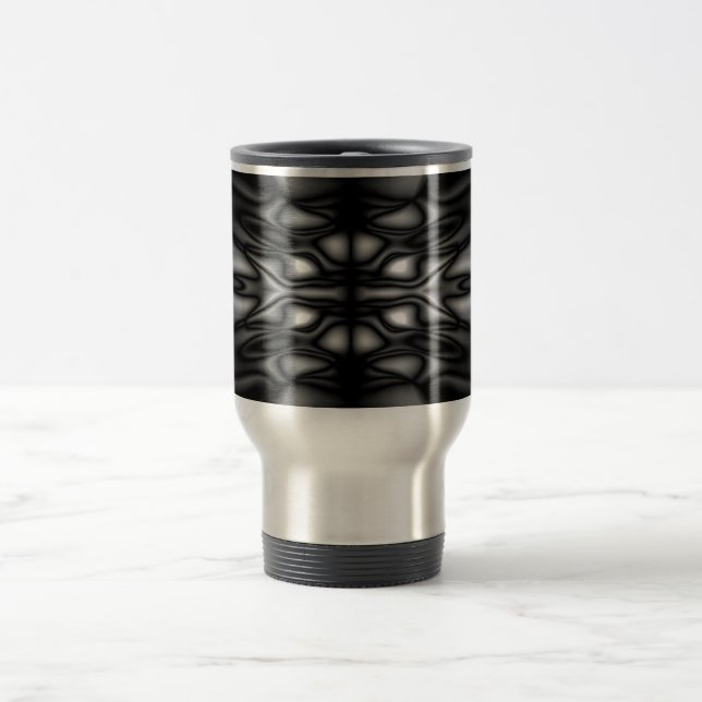Caneca Térmica Padrão preto e branco (Centro)