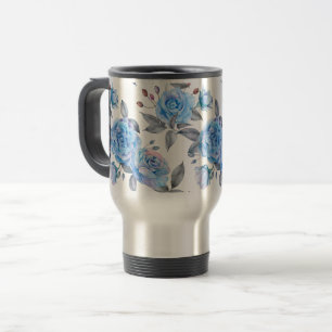 Caneca Térmica Padrão rosa azul de Pastel