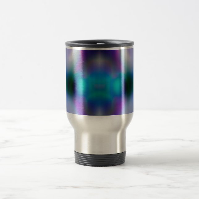 Caneca Térmica padrão roxo abstrato (Centro)