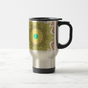 Caneca Térmica Padrão tribal étnico africano AMARELO OURO