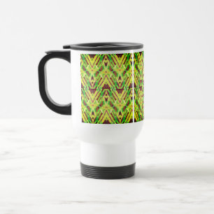 Caneca Térmica Padrão verde e castanho
