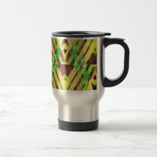 Caneca Térmica Padrão verde e castanho