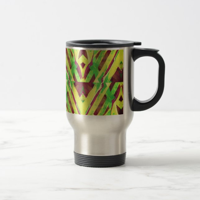 Caneca Térmica Padrão verde e castanho (Direita)