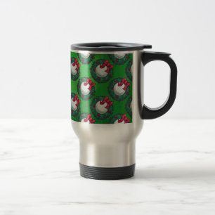 Caneca Térmica Padrões da Terra de Natal da Bola de Golfe em Ver