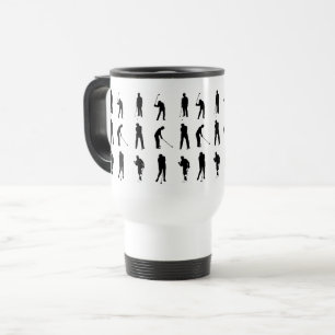 Caneca Térmica Padrões de silhueta de posições de bolachas