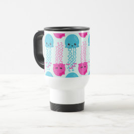 Caneca Térmica Padrões para águas-vivas, águas-vivas-vivas-doces,