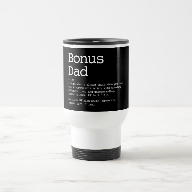 Caneca Térmica Pai de Bônus Personalizado - Definição Negra (Centro)