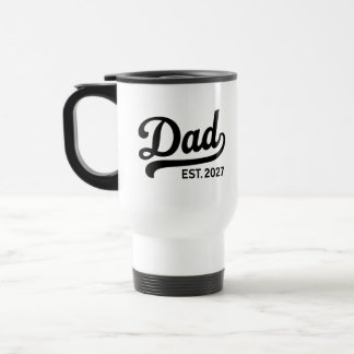 Caneca Térmica Pai Est 2027 Novo Pai Futuro Anúncio de Bebê 