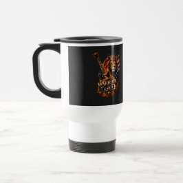 Caneca Térmica Pai Guerreiro Leão Bandeira Americana Guitarra