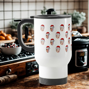 Caneca Térmica Pai Natal Personalizado Rosto Natal Presente 2 Fot