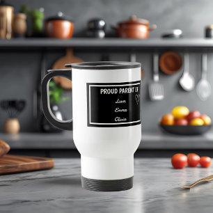 Caneca Térmica Pai Orgulhoso de com nomes personalizados - Dia de
