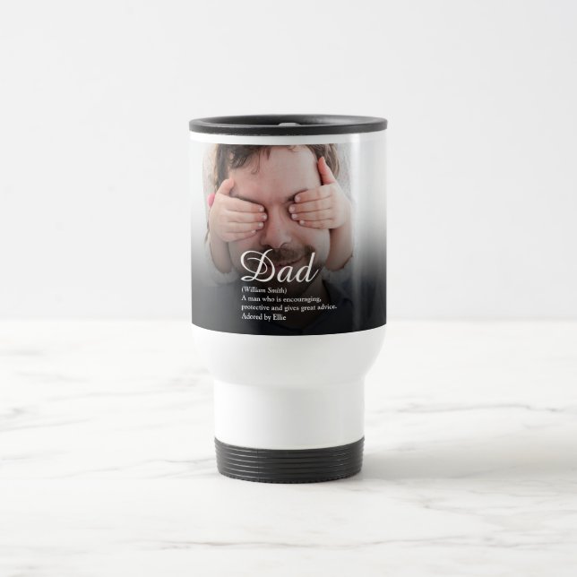 Caneca Térmica Pai, Papai, Definição de Pai Foto Script (Centro)