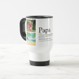 Caneca Térmica Pai Papai Definicção 4 Colagem de Fotos