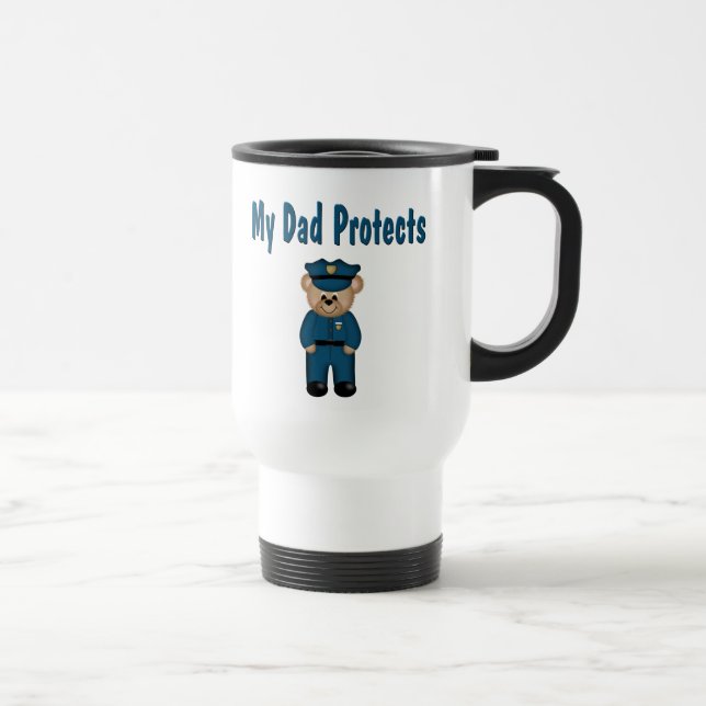 Caneca Térmica Pai Protege Urso Policial (Direita)