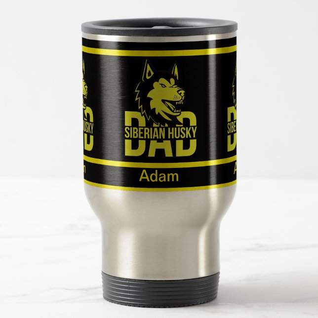 Caneca Térmica Pai Siberiano Personalizado, Pai De Cachorro (Criador carregado)
