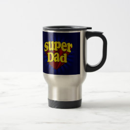 Caneca Térmica Pai super, super-herói vermelho/amarelo/dia dos