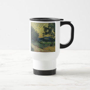 Caneca Térmica Paisagem de Van Gogh ao Crepúsculo