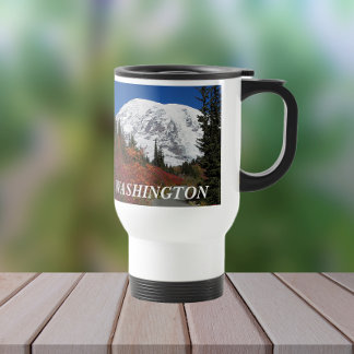 Caneca Térmica Paisagem do Monte Rainier do Estado de Washington
