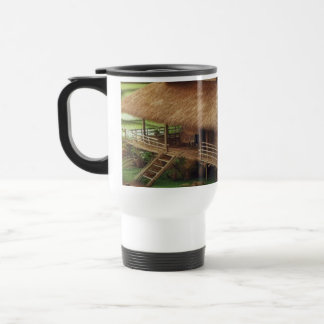 Caneca Térmica Paisagem do Terraço de Arroz Tranquilo