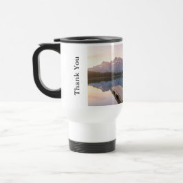 Caneca Térmica Paisagem Natural do Lago da Montanha dos Alpes Per