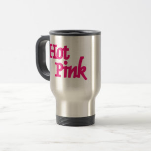 Caneca Térmica Palavra-rosa-quente, viagem de aço inoxidável