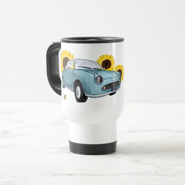 Caneca Térmica Pale Aqua Figaro travel mug - reisbeker (Frente Esquerda)