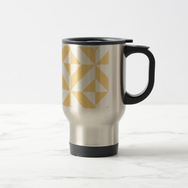 Caneca Térmica Pale Melon Geométrico Deco Cube (Direita)