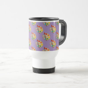 Caneca Térmica Paleta de Artista com Pincel de Pintura