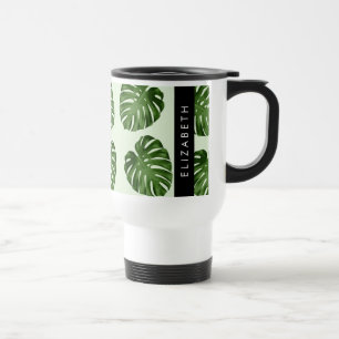 Caneca Térmica Palm Sai, Padrão Tropical, Seu Nome