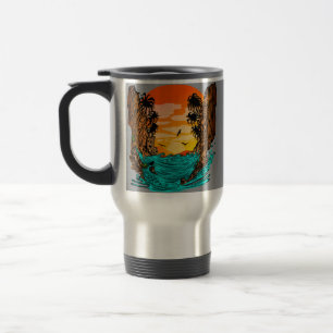 Caneca Térmica Palm Tree Sunset