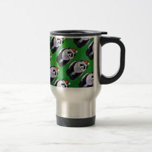 Caneca Térmica Panda Bear em Santa Chapéu em Verde