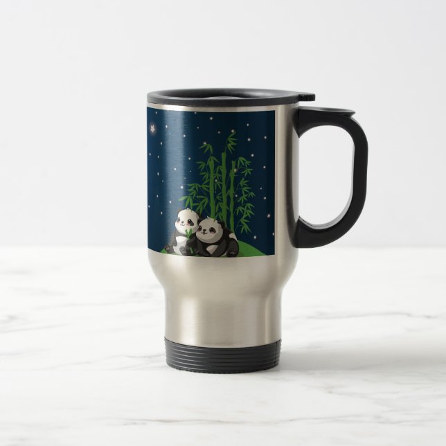 Caneca Térmica Panda da noite da estrela (Direita)