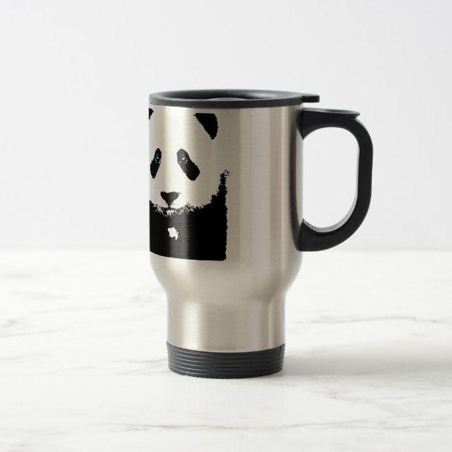 Caneca Térmica Panda Preta e Branca (Direita)