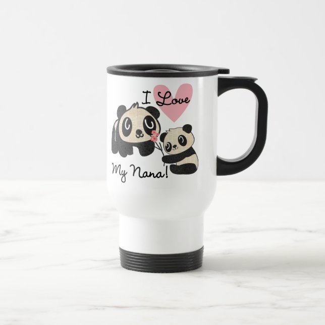 Caneca Térmica Pandas eu amo minha Nana (Direita)