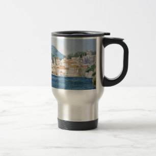 Caneca Térmica Panorama da paisagem da aguarela de Montenegro