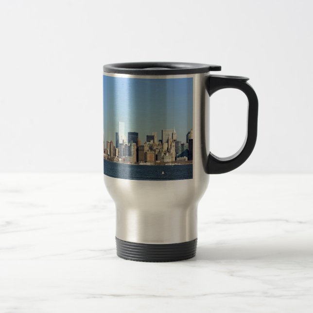 Caneca Térmica Panorama de Manhattan Nova York (Direita)