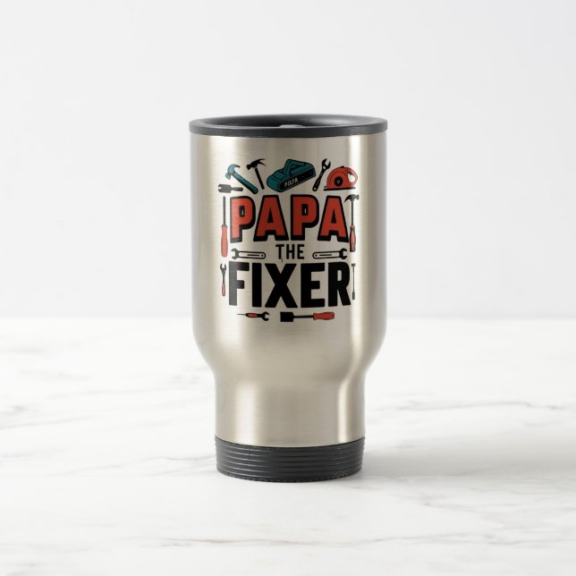 Caneca Térmica Papa A Viagem ao trabalho Fixer Mug - Presente Dia (Centro)