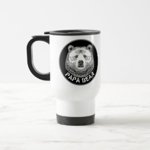 Caneca Térmica Papá Urso, Ilustração Desenhada À Mão