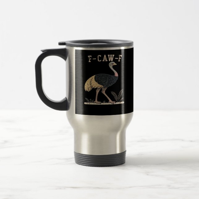 Caneca Térmica Papagaio F-Caw-F divertido avestruz F-Caw-F galo a (Esquerda)