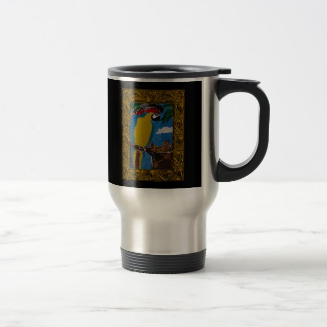 Caneca Térmica Papagaio Pirata (Direita)