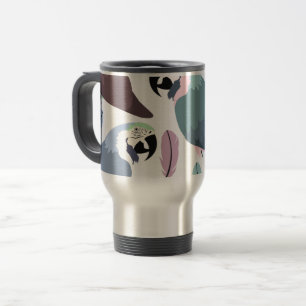 Caneca Térmica Papagaios Modernos Padrão Tropical