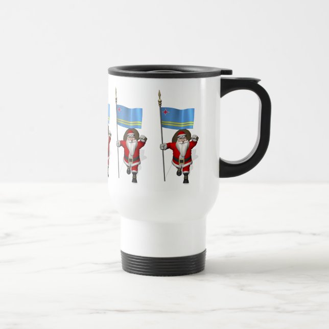 Caneca Térmica Papai Noel Com Alferes De Aruba (Direita)