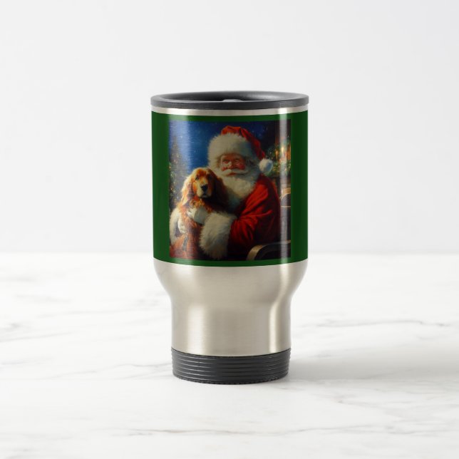 Caneca Térmica Papai Noel de Natal com Cães 4 (Centro)