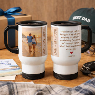 Caneca Térmica Papai, pôr do sol na praia My Rock Personalizado D