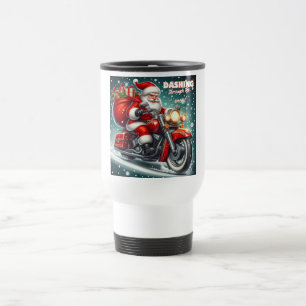 Caneca Térmica Papais noeis de motocicleta