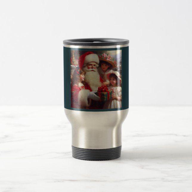 Caneca Térmica Papais noeis de Natal com Crianças 1 (Centro)