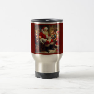 Caneca Térmica Papais noeis de Natal com Crianças 3